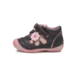 D.D.step sötétkék lány cipő rózsaszín virággal