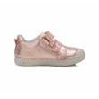 D.D.Step csillogó rózsaszín két tépőzáras  Kislány cipő csillogó kövekkel