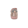 D.D.Step csillogó rózsaszín két tépőzáras Kislány "Barefoot" bokacipő csillogó szívecske mintával