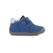 D.D.Step Kisfiú két tépőzáras  "Barefoot" bokacipő  kék,markoló mintával