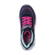 Skechers világító talpú sötétkék pink-lila gumis és egy tépőzárral, memória habos  lány sport cipő