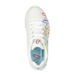Kép 4/5 - Skechers UNO LITE - Edzőcipő fehér , színes szívecskékkel az oldalán #314064L WMLT