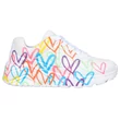 Kép 2/5 - Skechers x JGoldcrown: Uno Lite - Spread the Love fekér színes szívecskékkel #314064L WMN