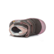 Ponte20 Szupinált kislány magas szárú cipő szürke-rózsaszín két tépőzárral állítható,nyuszi mintával,normál és széles lábra is jó