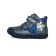 D.D.Step Kék , szívecske és csillag mintával Kislány bokacipő #A049-769A