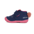 D.D.Step Kislány kék-rózsaszín vászoncipő,két tépőzáras cica mintával ovis benti cipőnek is alkalmas