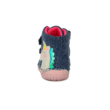 Kép 3/6 - D.D.Step Kislány "Barefoot" vászoncipő kék-pink,unikornis mintával két tépőzárral állítható , ovis benti cipőnek is használható