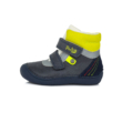 Ponte20 Szupinált kisfiú magas szárú cipő szürke-kék-sárga , két tépőzáras,vissza korrigálja a boka bedőlését