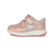 Ponte20 Szupinált Rózsaszín csillogó ezüst szívecskévelkét tépőzárral állítható , keskeny lábra is tökéletes kislány sport cipő DA03-1-393