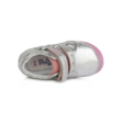 Kép 5/6 - Ponte20 Szupinált szürke - rózsaszín -ezüst két tépőzárasa  kislány bokacipő csillogó ezüst mintával