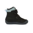 Ponte20 Szupinált fekete kék Tépőzárral szabályozható, téli gyerek cipő kívül bőrből, belül bunda béléssel DA03-1-589 unisex bokacipő