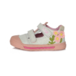 Ponte20 Szupinált fehér rózsaszín kislány nyitott bokacipő,Megerősített kéreg, a stabil boka tartáshoz | Extra cipőorr és lábujj védelem , virág mintával DA03-1-961
