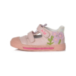 Ponte20 Szupinált rózsaszín kislány nyitott bokacipő,Megerősített kéreg, a stabil boka tartáshoz | Extra cipőorr és lábujj védelem , virág mintával DA03-1-961A