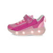 D.D.Step Lány "világító" sportcipő,rózsaszín pink  ,két tépőzárral állítható, vízlepergető F61-297E