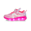 Kép 2/6 - D.D.Step Lány "világító" sportcipő, rózsaszín pink ,két tépőzárral állítható, vízlepergető F61-921D