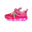 Kép 2/6 - D.D.Step Lány "világító" sportcipő, rózsaszín pink ,két tépőzárral állítható, vízlepergető F61-921E
