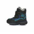 D.D.Step Vízálló kék-fekete magas szárú két tépőzáras kisfiú bokacipő csillag mintával