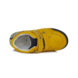 D.D.Step Kisfiú okkersárga világító" cipő Tépőzárral szabályozható, kívül-belül bőr gyerekcipő, krokkodil mintával normál/széles lábfejhez ajánlott  S068-506
