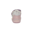 D.D.Step Kislány "Barefoot" orgona lila  bokacipő, Tépőzárral szabályozható, kívül-belül bőr gyerekcipő, egérke mintával  S070-622