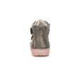 D.D.Step ezüst-rózsaszín Kislány bokacipő,két tépőzáras csillogó cica mintával