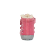 D.D.Step szürke Rózsaszín ,Kislány "első lépés" téli bumdás magasszárú cipő  #W015-435B