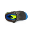 D.D.Step Kisfiú "Barefoot" kék , két tépőzáras téli bokacipő, dinó mintával W063-284A