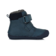 D.D.Step kékl Kisfiú "Barefoot" magasszárú téli bélelt cipő dinó mintával #W063-968