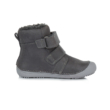 D.D.Step szürke Kisfiú "Barefoot" magasszárú téli bélelt cipő dinó mintával #W063-968A