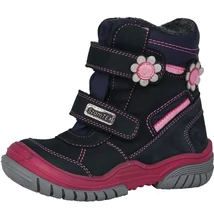 Szamos kék pink, két tépőzáras magas szárú téli ,bélelt, texes, vízálló nagylányos bakancs ,cipő,virág mintával, nagyon jól tartja a gyerek lábát nem engedi bedőlni a bokát, ,keskeny és normál lábra is jó