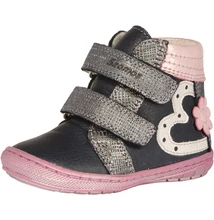 Szamos formatalpas kék rózsaszín , magsszárú téli termo béléses lány VíZLEPERGETŐ bakancs, szivecskével #1659-55811