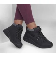 Skechers fekete téli Női Ultra Flex 2.0 - Social Crew , csúszásmentes talp #167449 BLK