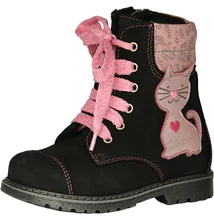 SZAMOS FEKETE-RÓZSASZÍN FORMATALPAS, TÉLI THERMO BAKANCS, VÍZÁLLÓ CICA MINTÁVAL #1727-56002