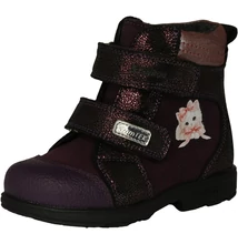 Szamos szupinált CSILLOGÓ LILA lány téli, bélelt, TEX-es bakancs CICÁVAL– egészséges tartás és vízálló védelem!  #1881-57709
