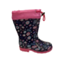 Kislány kék rózsaszin gumicsizma virág mintával  ŐSZI-TÉLI BÉLELT