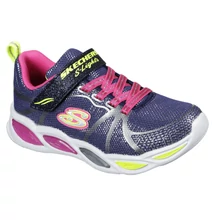 Skechers, kék/fukszia/ezüstszín S-Lights Shimmer Beams LED-fényes sneaker,  lány világító talpú  302042L-NVMT Skechers, kék/fukszia/ezüstszín S-Lights Shimmer Beams LED-fényes sneaker,  lány világító talpú  302042L-NVMT
