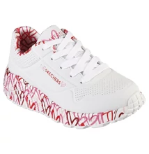 Skechers x JGoldcrown: Uno Lite - Lovely Luv FEHÉR / PIROS / RÓZSASZÍN szívecskékkel #314976L WRPK Skechers x JGoldcrown: Uno Lite - Lovely Luv FEHÉR / PIROS / RÓZSASZÍN szívecskékkel #314976L WRPK