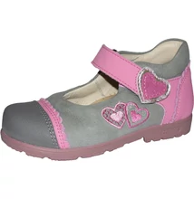 Szamos szupinált szürke-pink szívecske  hímzéssel Szamos szupinált szürke-pink szívecske  hímzéssel