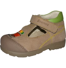 Szamos szupinált bézs-zöld fiú szandálcipő kis vonat mintával 