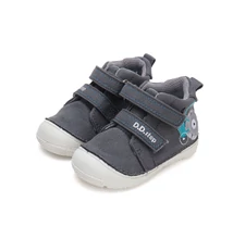 D.D.Step szürke Kisfiú Első lépés Vászoncipő traktorral #C082-42149