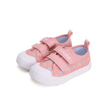 D.D.Step Rózsaszín Kislány Vászoncipő virágokkalkal és szívecskékkel #C096-42654A