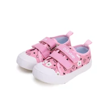 D.D.Step Lila Kislány Vászoncipő virágokkalkal és szívecskékkel #C096-42654