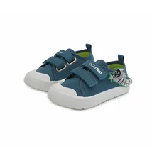 D.D.Step Kisfiú vászoncipő farmer kék két tépőzáras , erősített orral, bőr talpbetéttel , úrhajós mintával