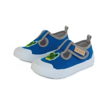 D.D.Step Kisfiú kék nyitott vászoncipő , Ultrakönnyű vászoncipő, bőrrel borított talpbetéttel , elefánt mintával CSB-238B