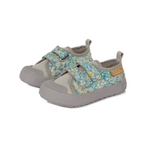 D.D.Step Kislánykék szines virágokkal vászoncipő Ultrakönnyű vászoncipő, bőrrel borított talpbetéttel , virág mintával CSG-7A