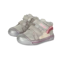 Ponte20 Szupinált ezüst rózsaszín két tépőzáras kislány bokacipő szivárvány mintával DA03-1-108A 