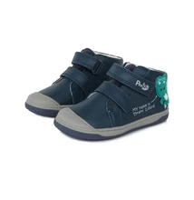 Ponte20 Szupinált kisfiú bokacipő  ,Kék, dinó mintával #DA03-1-366