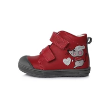 Ponte20 piros két tépőzáras lány cipő egérke mintával