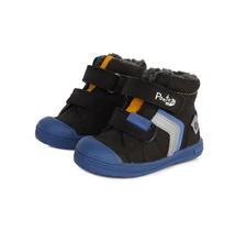 Ponte20 Szupinált fekete-kék két tépőzáras kisfiú bokacipő
