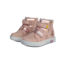 Ponte20 Szupinált Rózsaszín kislány bokacipő két tépőzáras csillag mintávalDA03-1-811, nosrmál és széles lábra is jó