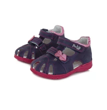 Ponte20 Szupinált sötét lila  lány szandál tépőzárral állítható , zárt kérgű szandál ,visszakorrigálja a láb bedőlését, keskeny , normál , és széles lábra is ajánlott DA05-1-71A